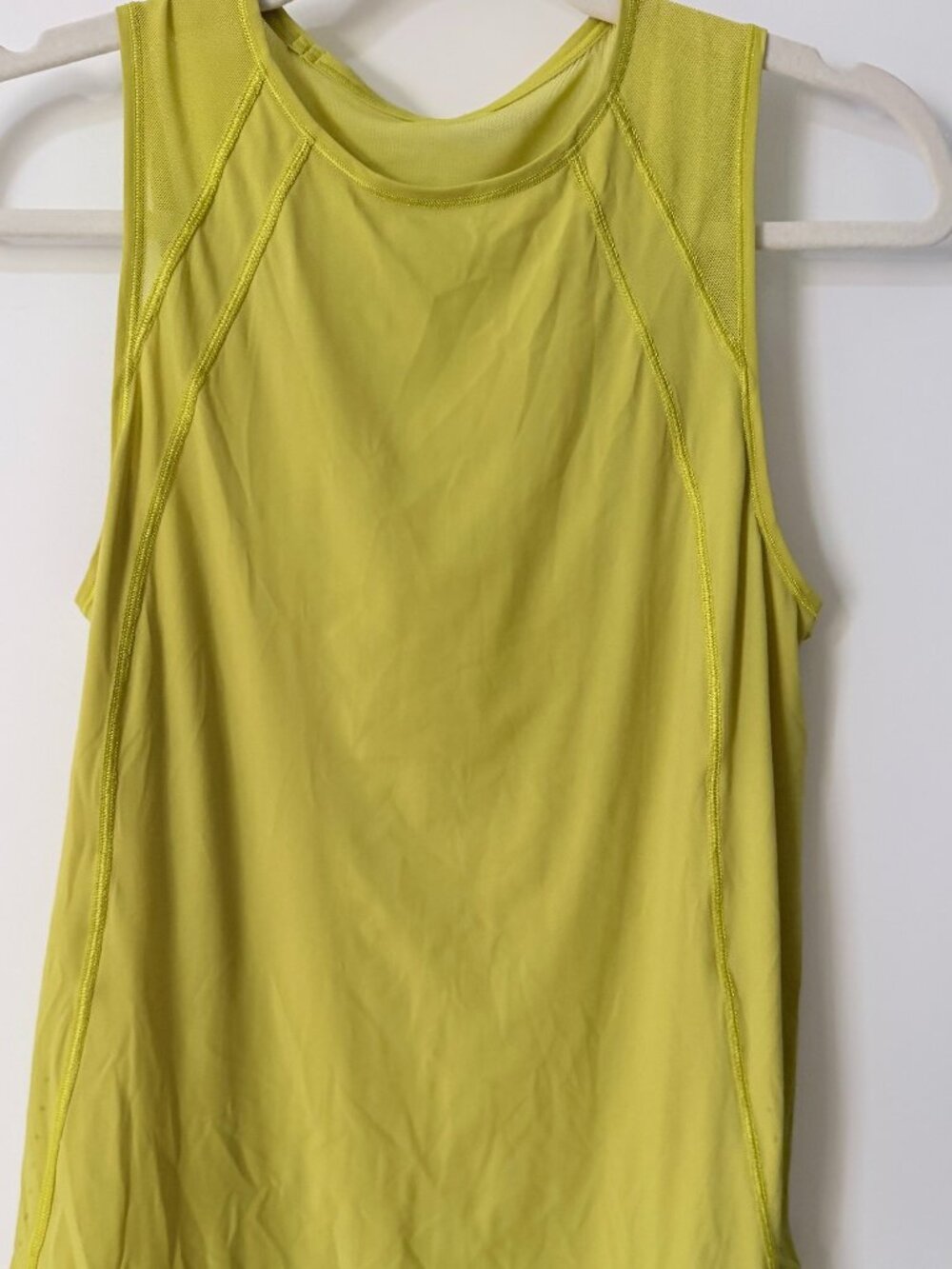 Lululemon Run Swiftly Tank Top Neon Yellow Reflective Workout Top
